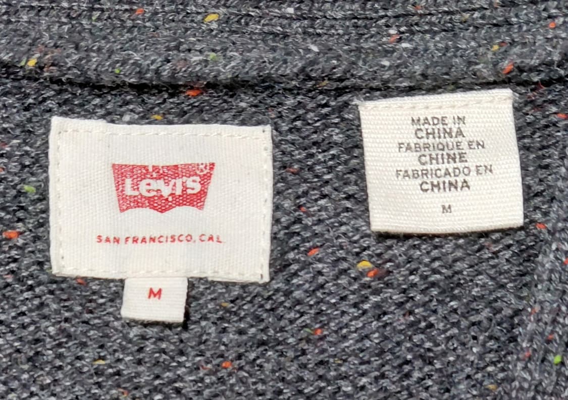 리바이스(Levi's) 정품 네프 니트 가디건 - 차콜 그레이 (M) 상품이미지3