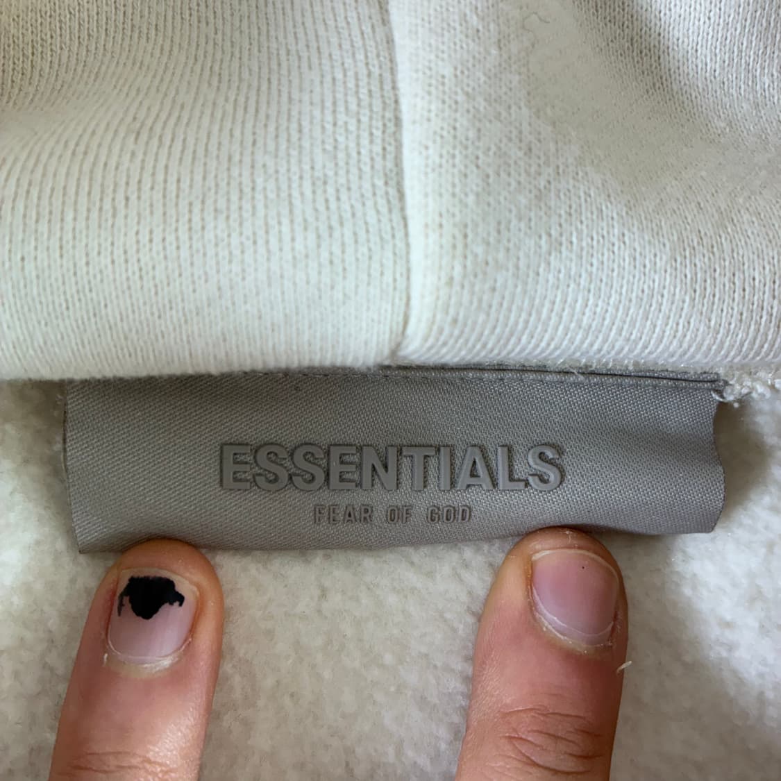 Essential 에센셜 피어 오브 갓 크림 후드티 상품이미지4