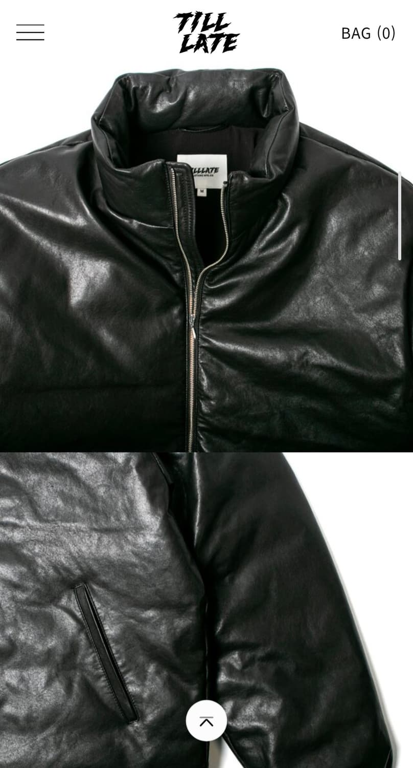 틸레이트 양가죽 블랙 패딩 자켓 상품이미지4