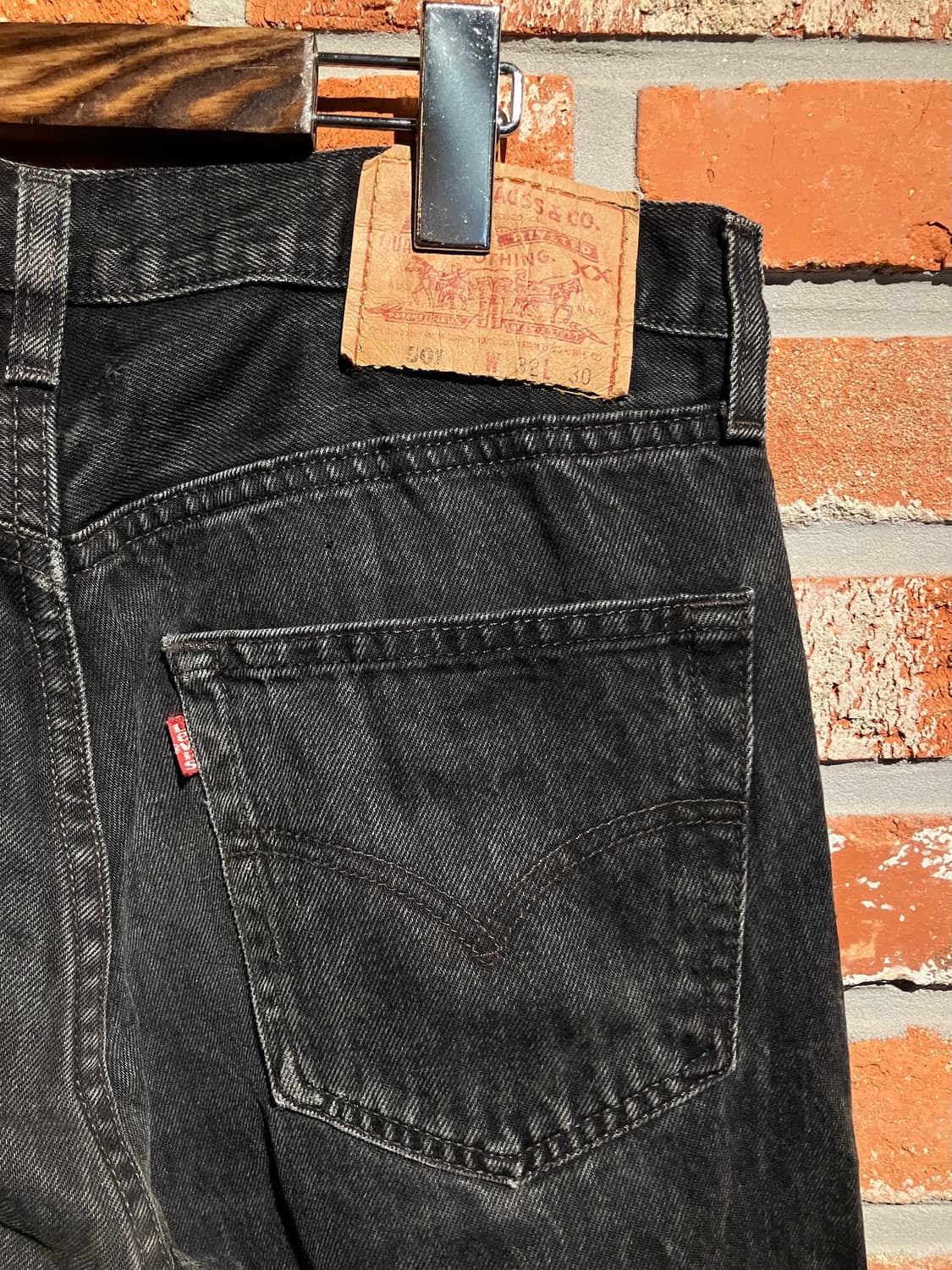 90s USA 빈티지 리바이스 501 블랙 데님 팬츠 상품이미지6