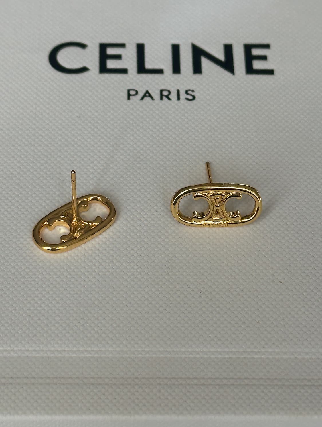 셀린느 오벌 골드 업사이클링 귀걸이 상품이미지2
