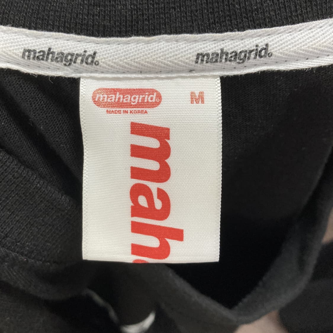 마하그리드 남성라운드반팔티셔츠 블랙 M  상품이미지4