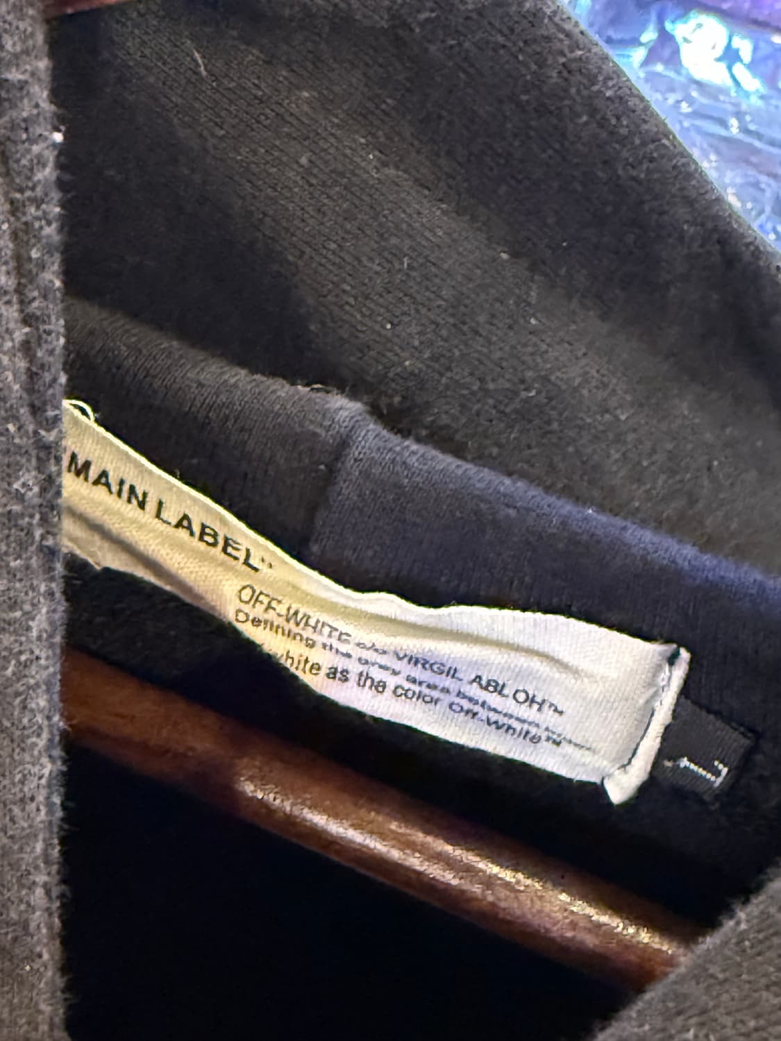 오프화이트 모나리자 후드티 블랙 상품이미지3