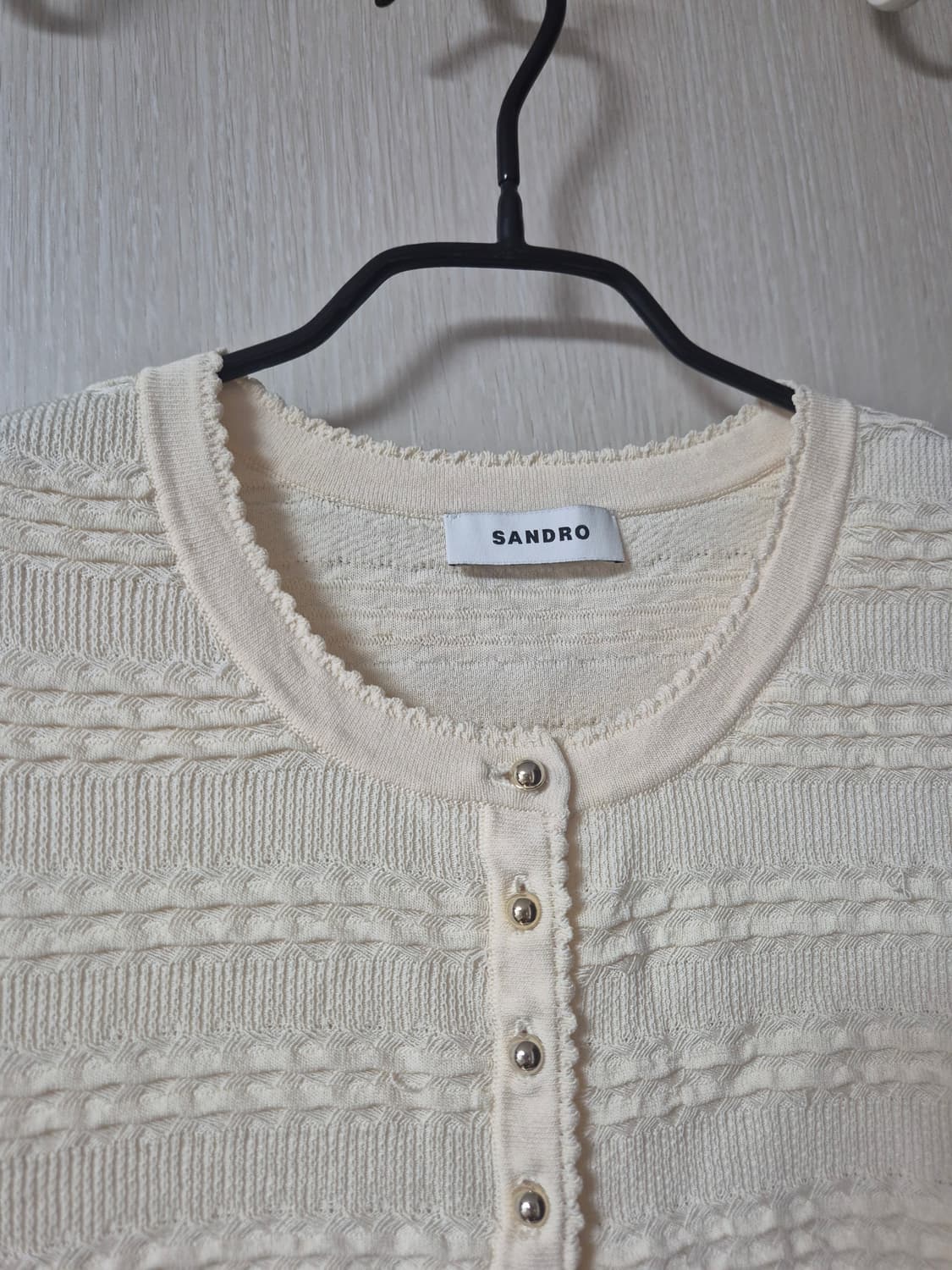 (정품) 산드로 니트 가디건 폴란트 러플 Ruffled 가디건 1사이즈 상품이미지6