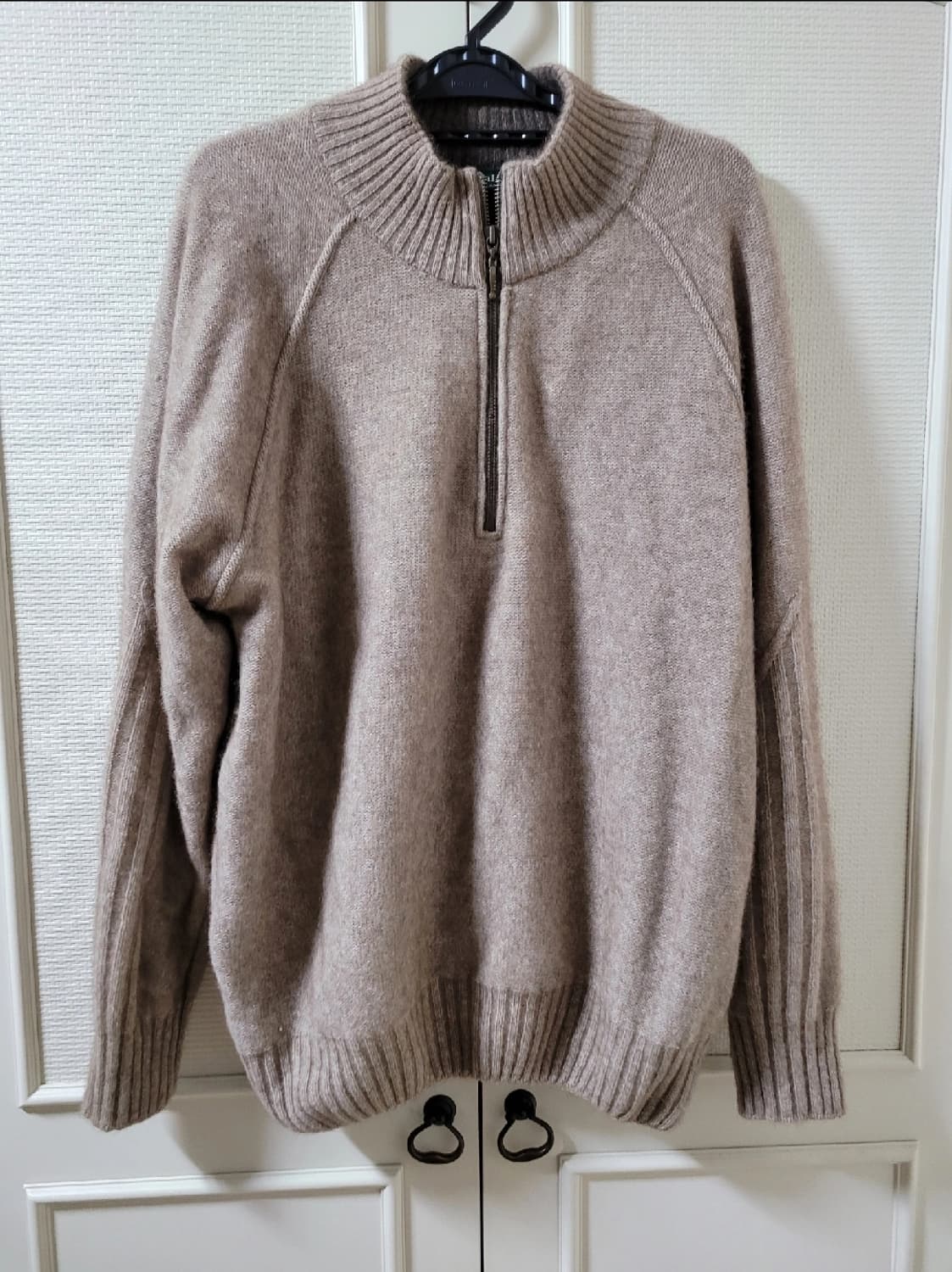 뉴질랜드 캐시미어 램스울 브랜드 McDonald 하프집업 미드웨이트 니트 상품이미지1