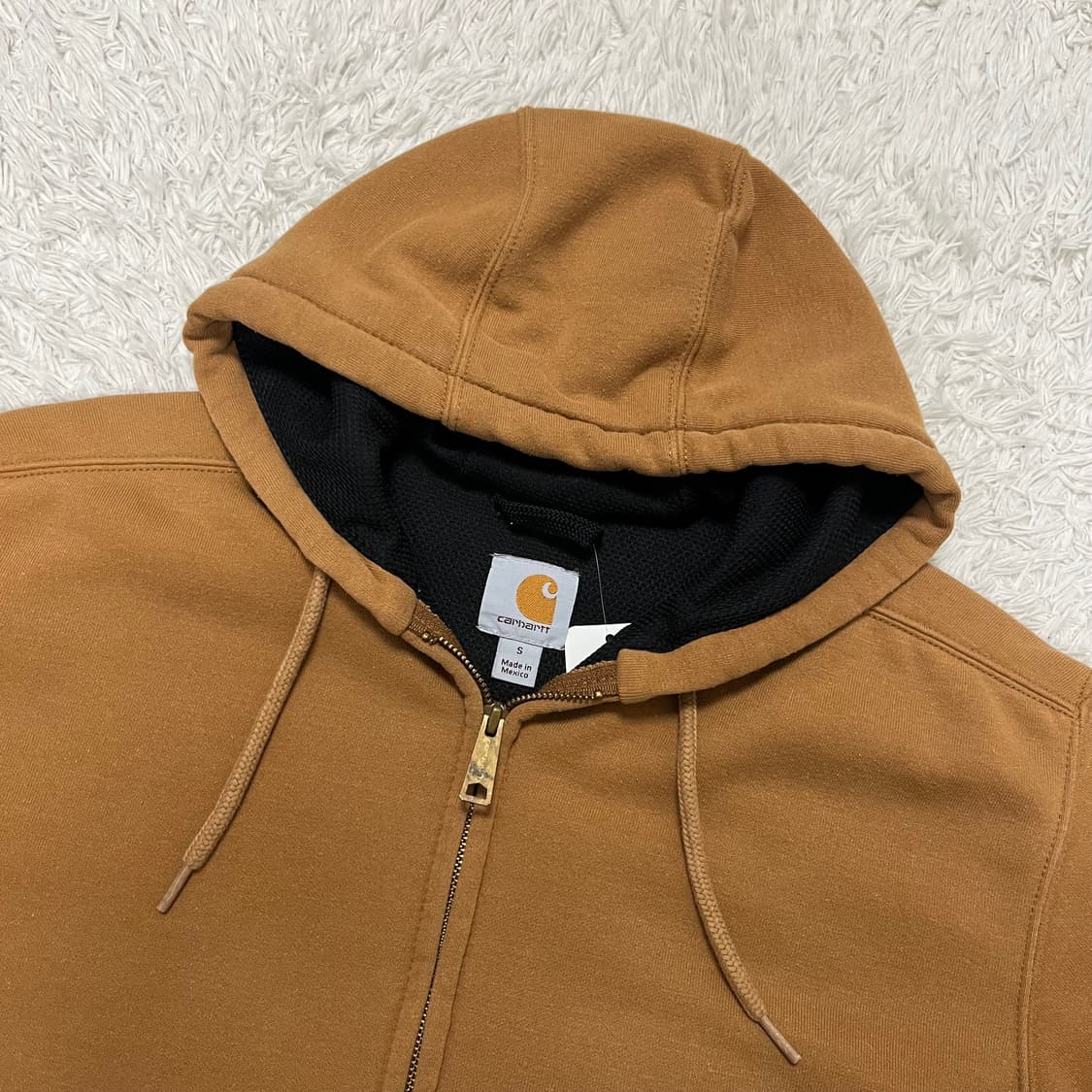 Carhartt camel thermal zip-up hoodie 상품이미지6