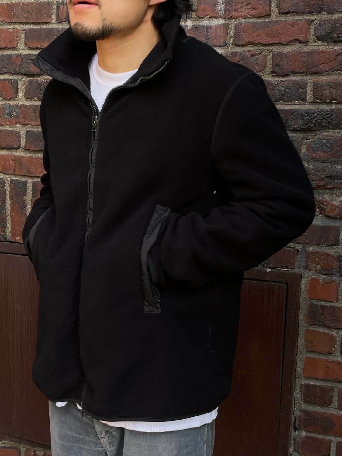 Rare!)00s Prada Sports Black Fleece Zip 상품이미지2