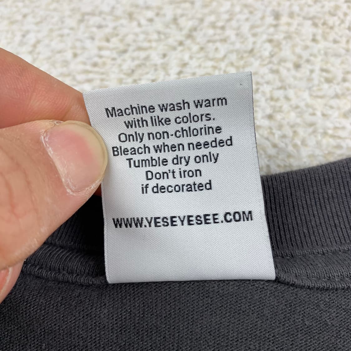 예스아이씨 빅로고 롱슬리브 티셔츠 머드  상품이미지8