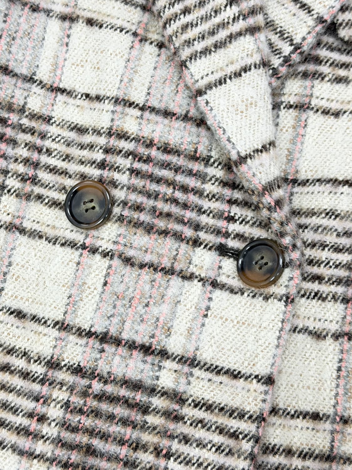 잇 미샤 체크 울 블렌드 더블 코트 상품이미지4