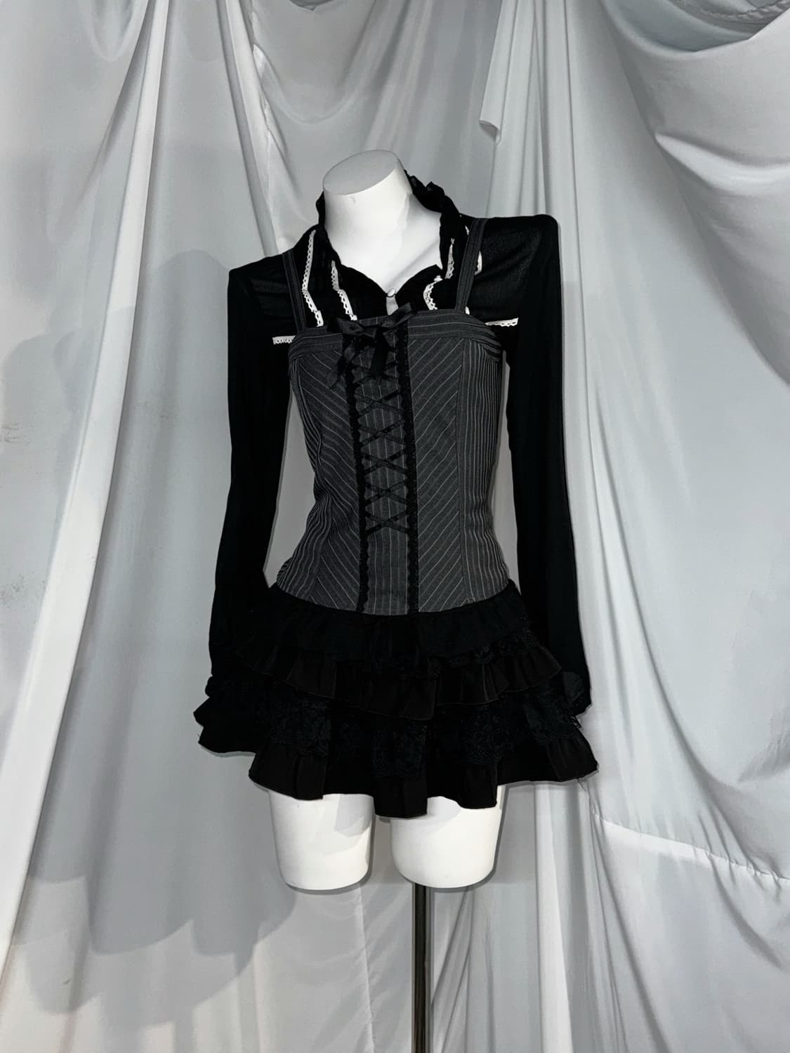 (7pcs) 무채색 공겜여주 데일리 아일렛 코디세트 상품이미지4