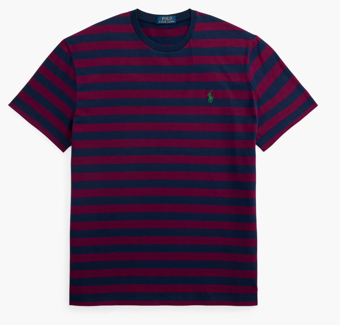 폴로 랄프로렌 클래식핏 반팔티 버건디 네이비 상품이미지8