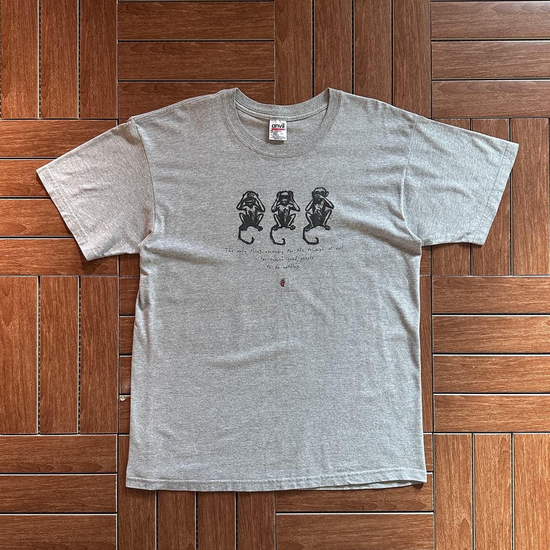 90‘s Anvil usa vintage 1/2 tee 상품이미지1