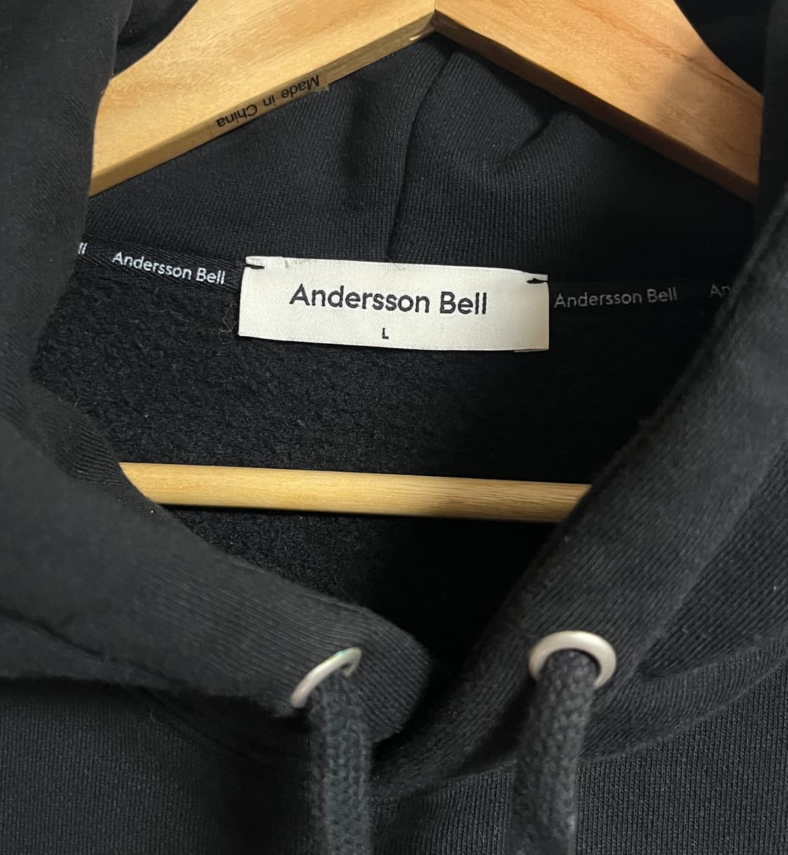 공용 앤더슨벨 기모 오버핏 후드 티셔츠 L 상품이미지5