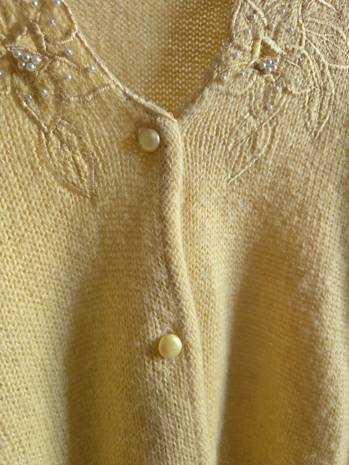 Rogica 러블리 자수 비즈 니트 가디건 상품이미지4