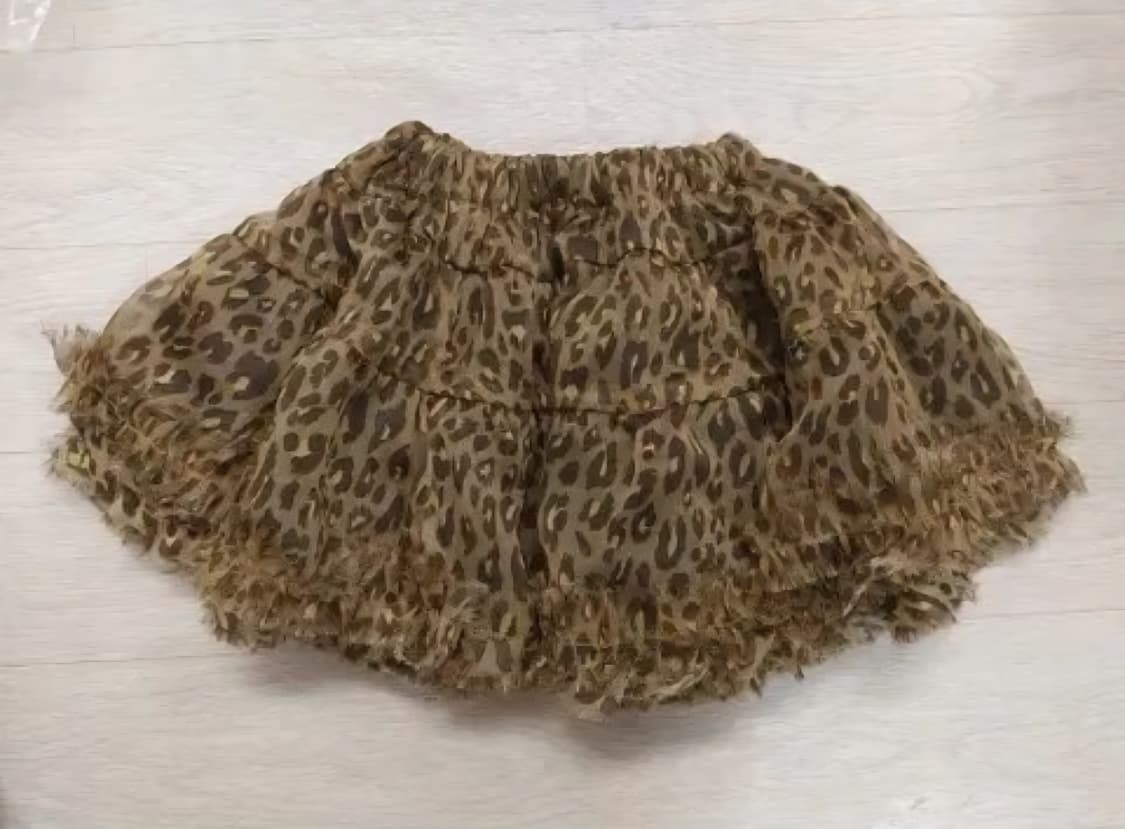 빈티지 호피 캉캉스커트 라떼 오네 히메 로맨틱갸루 핀터깔 y2k 달천대장 상품이미지1