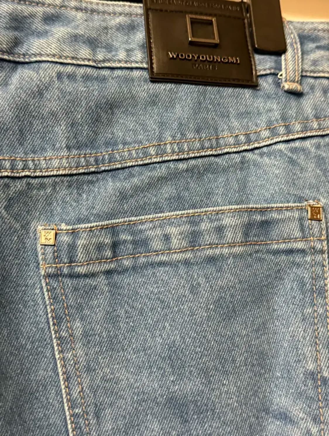 [52] 우영미 원턱 워시드와이드데님팬츠 상품이미지3