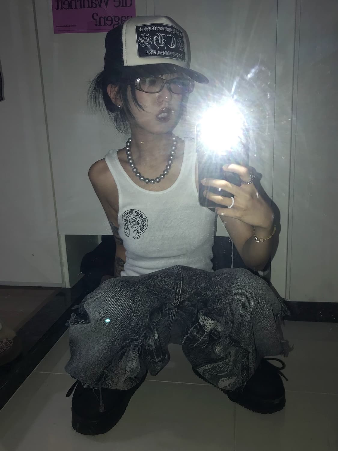 < Chrome Hearts Horseshoe Tank Top White 상품이미지2