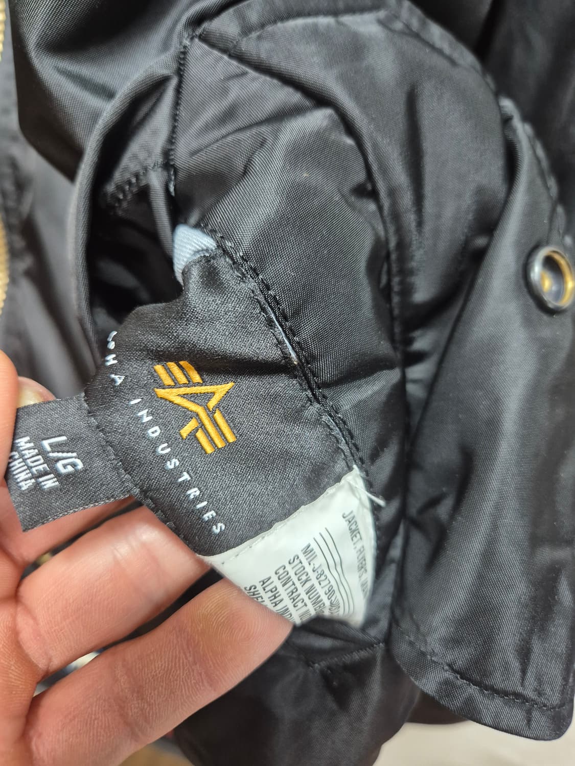 알파 ma-1 블랙 상품이미지3