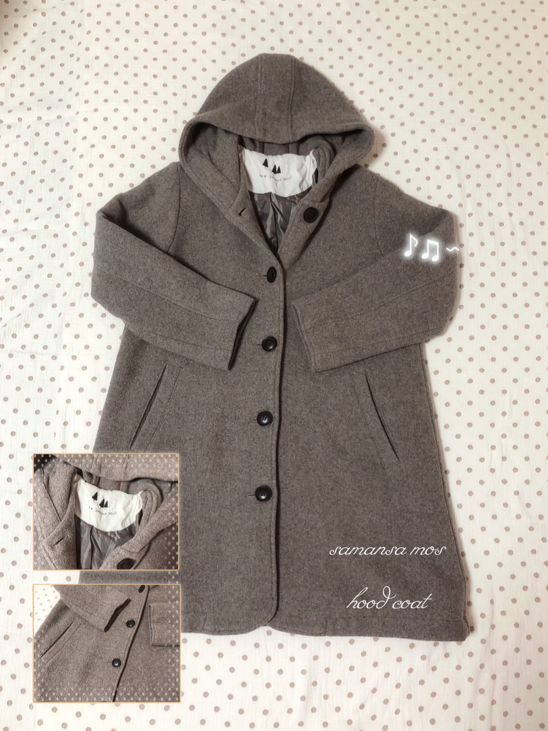 빈티지 사만사모스 후드 코트 상품이미지1