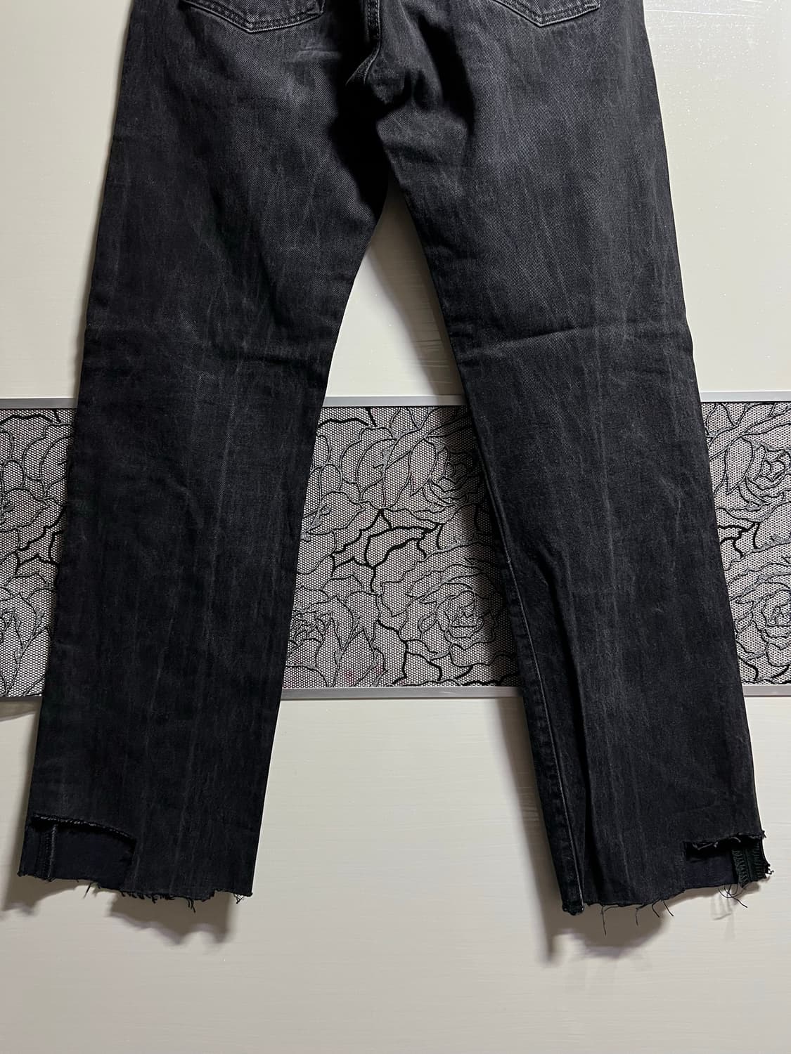 리바이스501 흑청 데님 컷팅진 상품이미지7