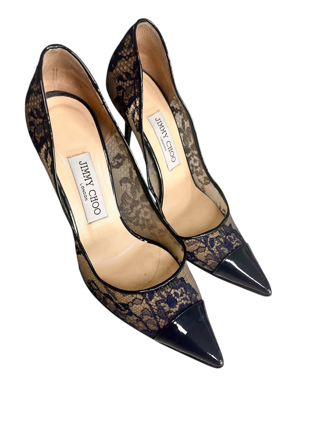 지미추 네이비 레이스 10cm 하이힐 상품이미지1