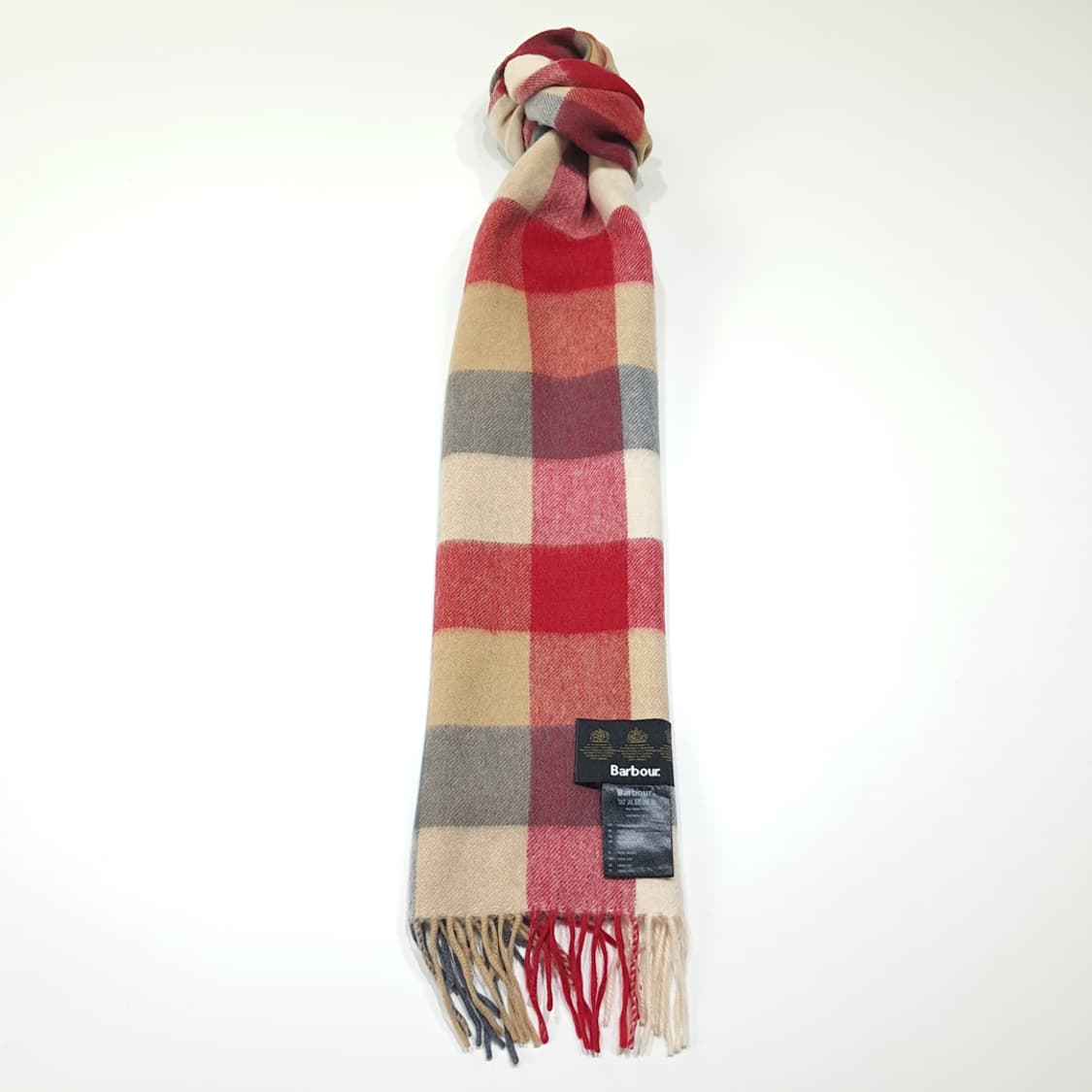 MX660 바버 램스울 체크 레드 머플러목도리 상품이미지3