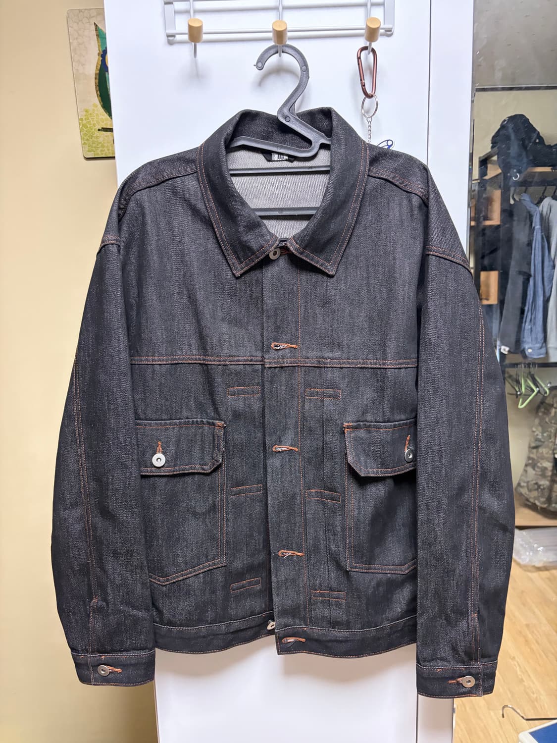 트릴리온 스티치 블랙데님자켓 상품이미지1