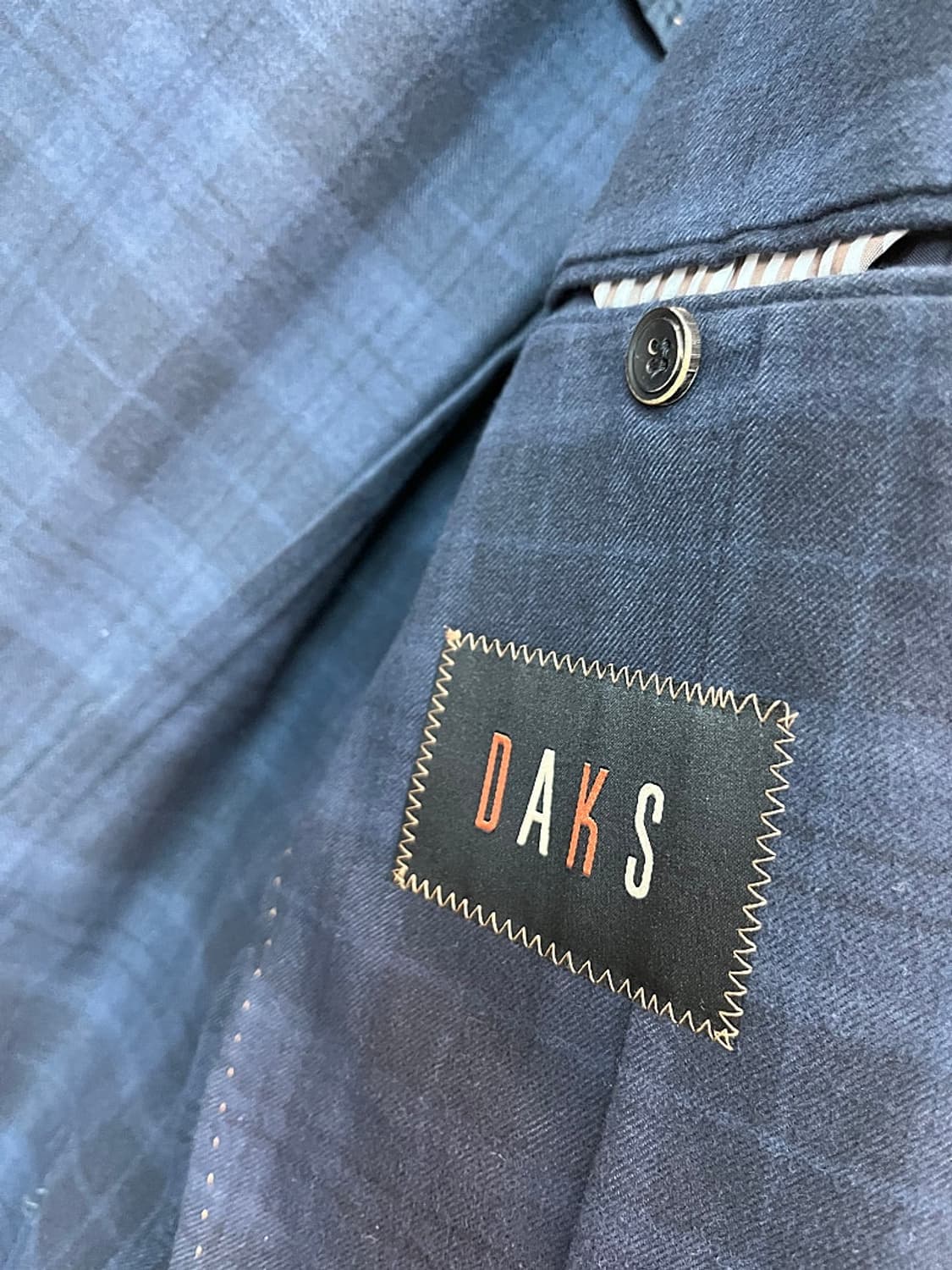 110) 닥스 몰스킨 네이비 체크자켓  상품이미지10