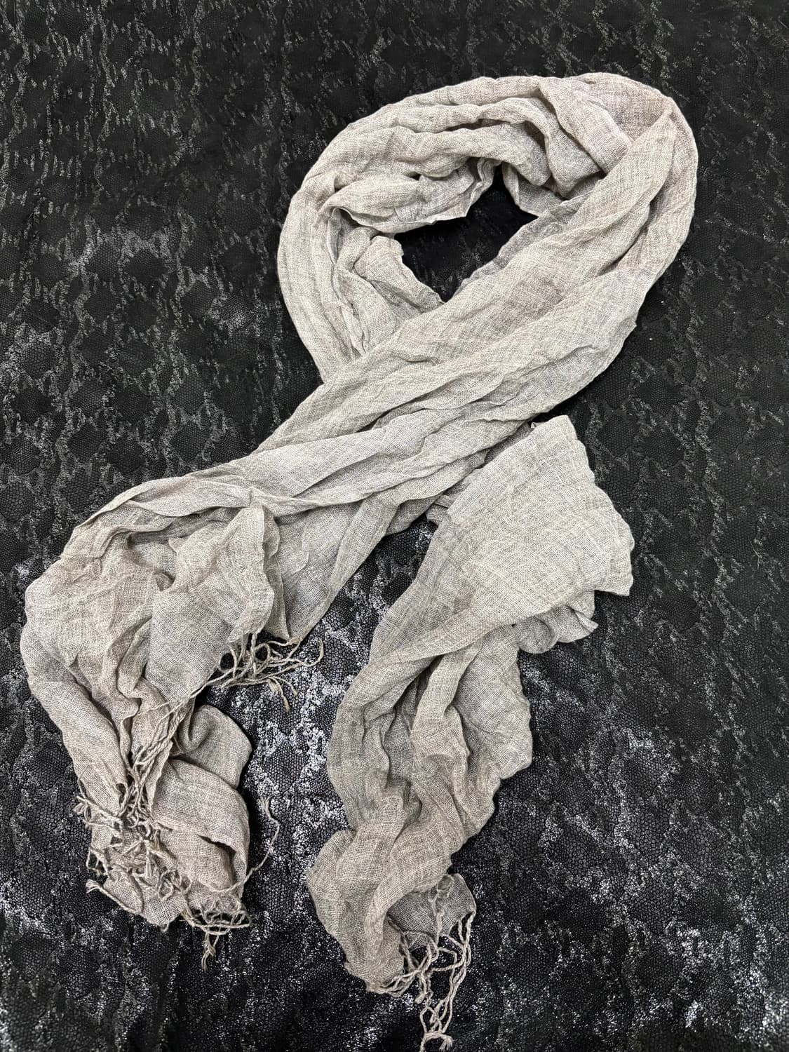 8. Grunge mood grey scarf 3.2 상품이미지4