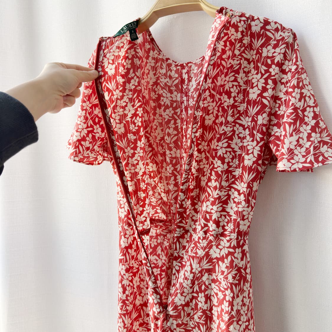 로렌 랄프로렌 플로럴 롱 원피스 레드 0사이즈 상품이미지9