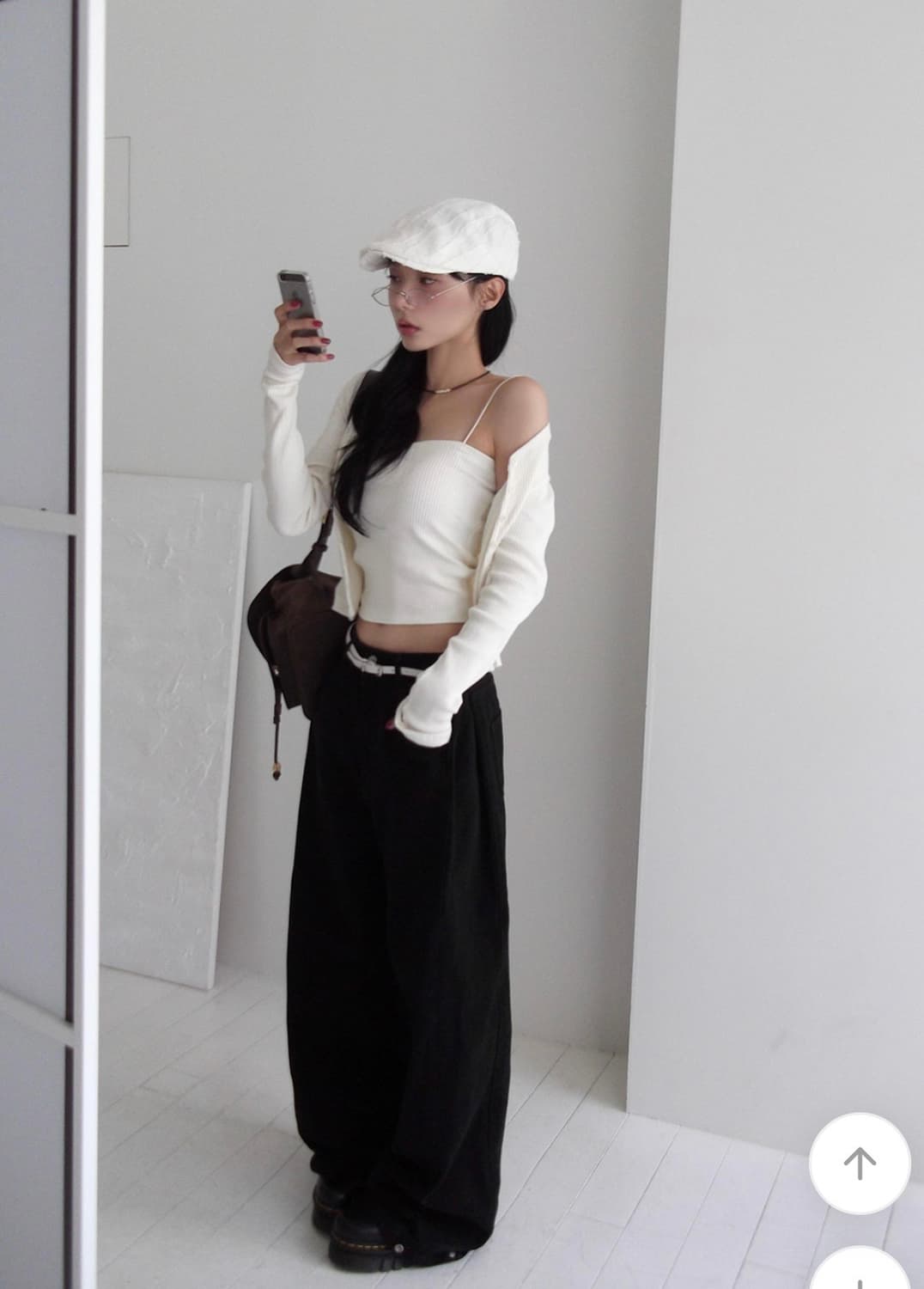 모디무드 사이드 스냅 3-way 와이드 코튼 핀턱팬츠 상품이미지4