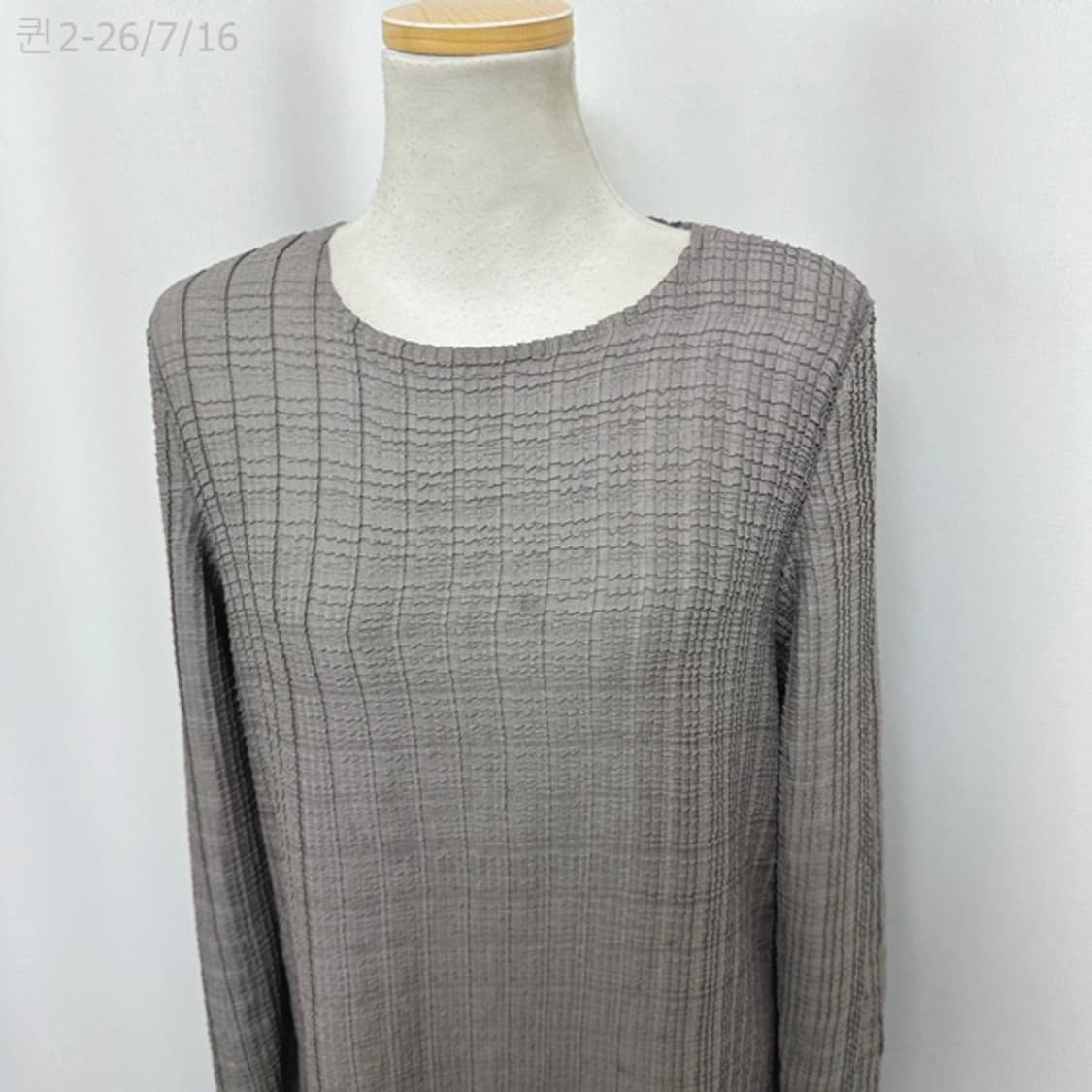 플리츠미 여자 스판짱 주름 롱티셔츠 원피스 FREE 
 상품이미지6