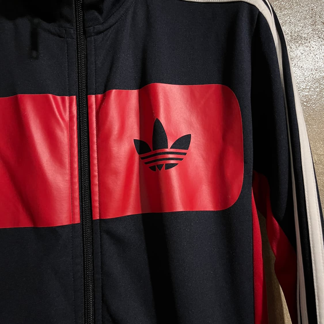 아디다스 삼선 트랙탑 네이비 레드 상품이미지6