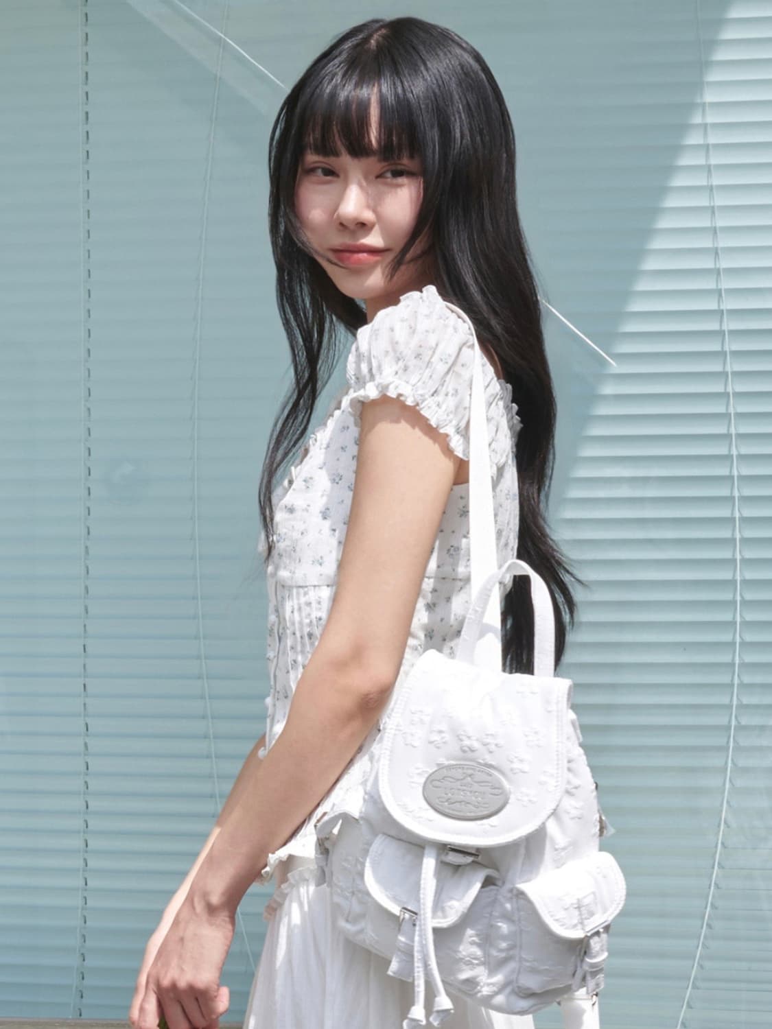lotsyou_Nostalgia chubby Backpack White 상품이미지4