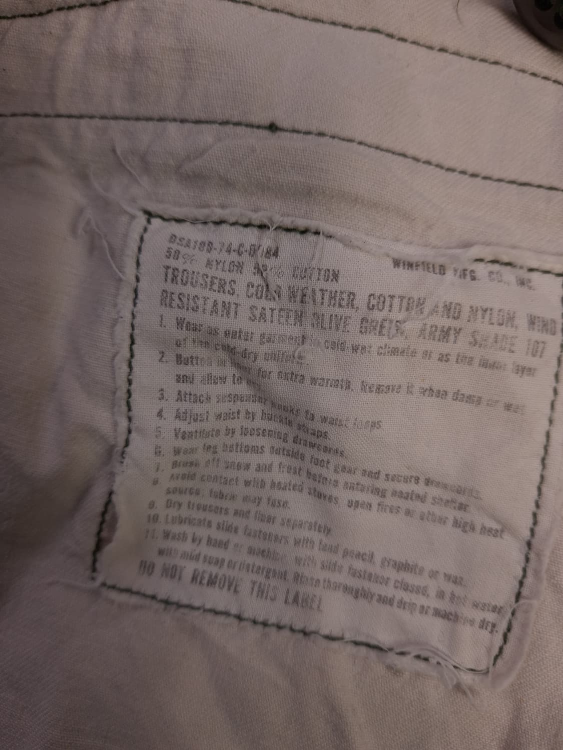 오리지날 미군 M-65 필드카고 바지 상품이미지3