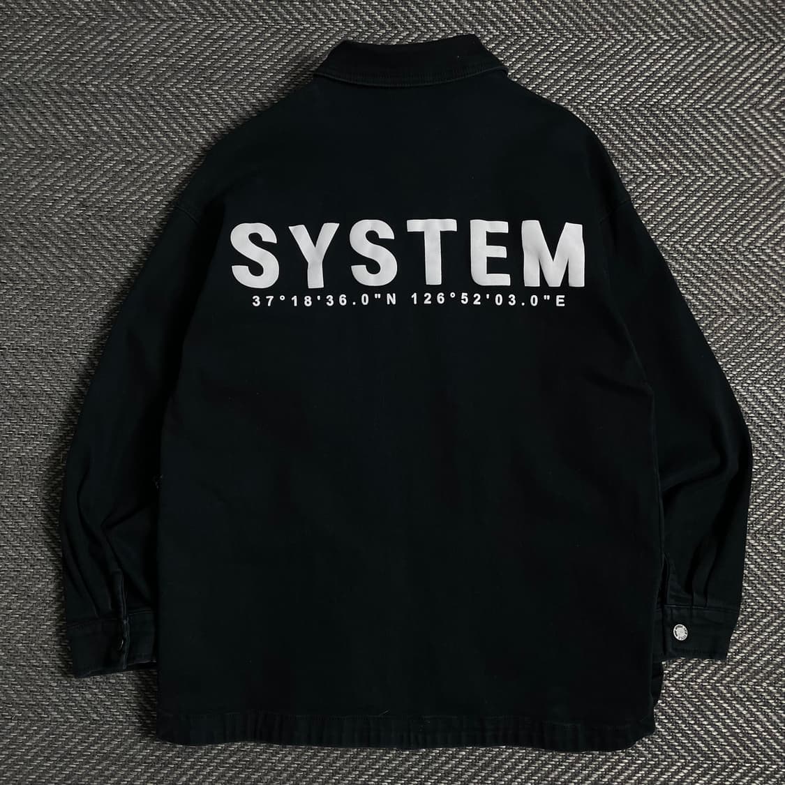 빈티지 빅로고 박시핏 워크 데님 자켓 블랙y 4781 상품이미지7