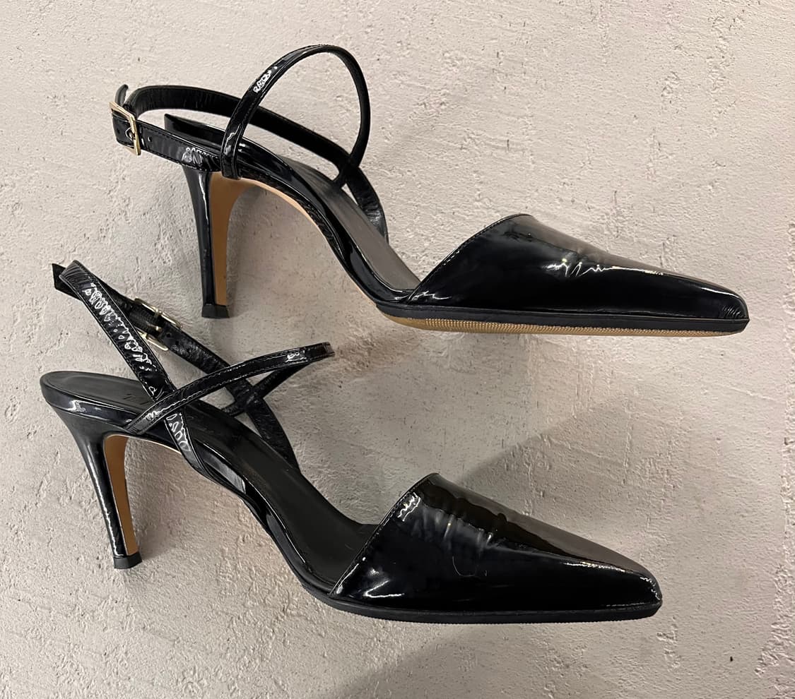 티비 Tibi 페이턴트 슬링백 힐 37.5 상품이미지5