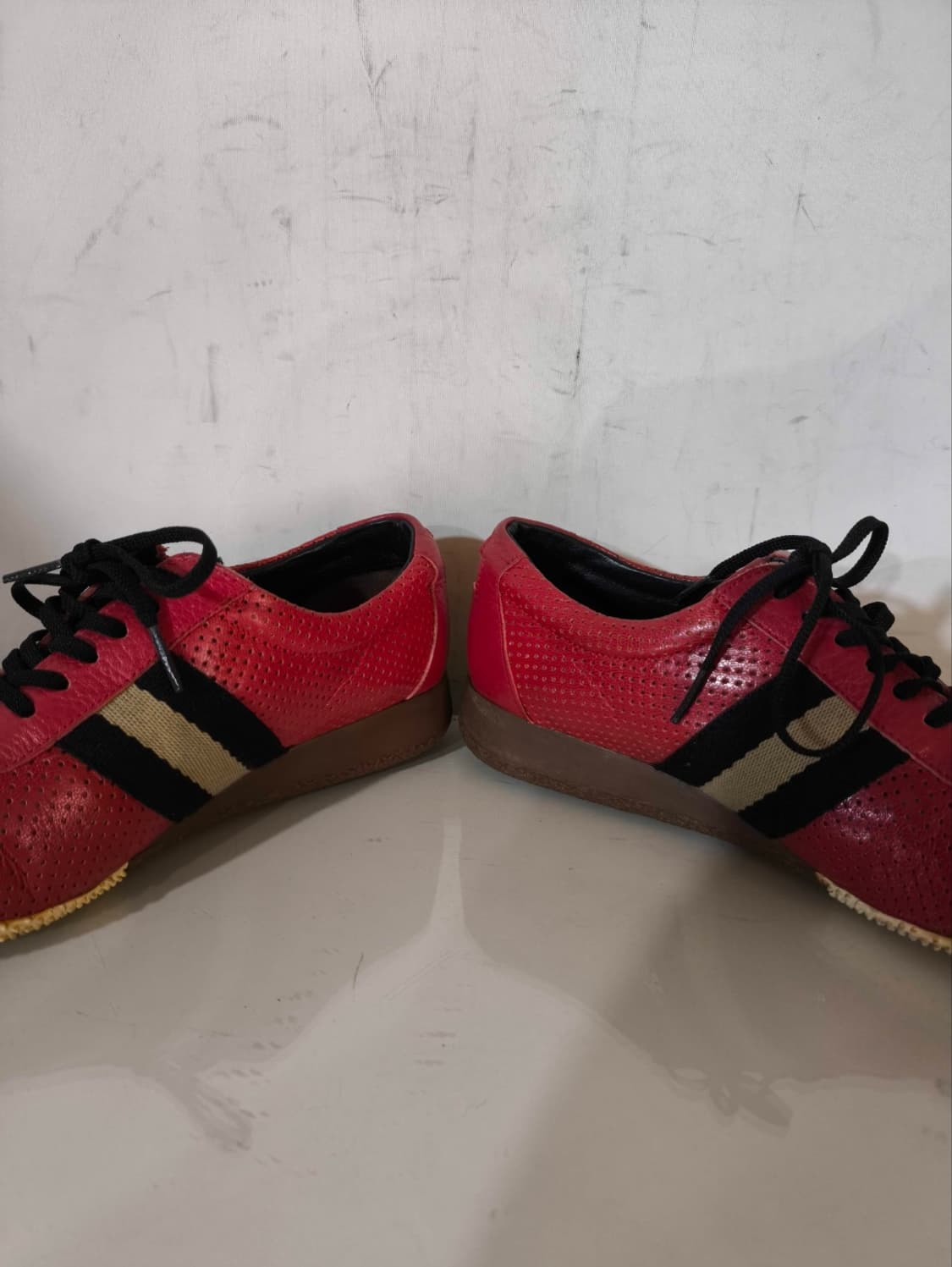 235mm 발리 핀도트 레드 스니커즈 레트로  상품이미지7