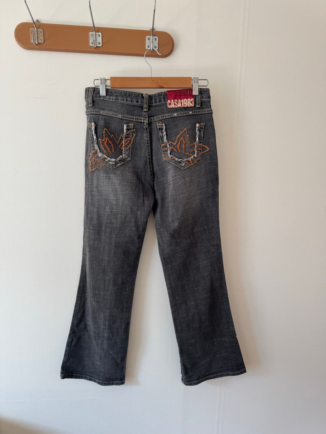 자수 데님 부츠컷 팬츠 상품이미지5