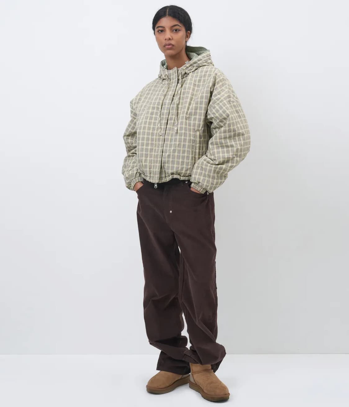 파르티멘토 우먼  리버시블 후디드 윈드브레이커(민트 그레이) 상품이미지2