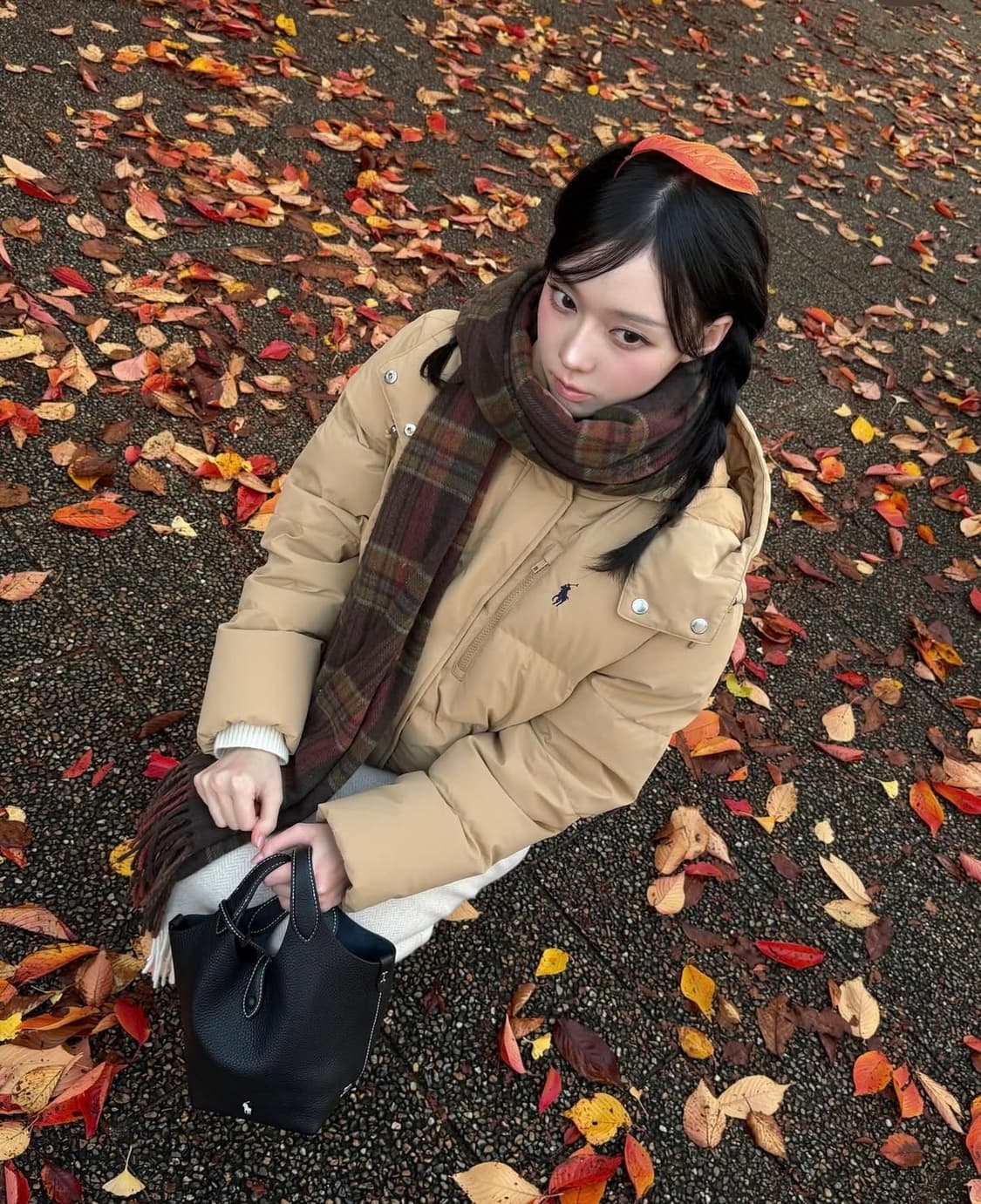 폴로 랄프로렌 후드 퀄팅 패딩 자켓 카멜 (새상품) 상품이미지1