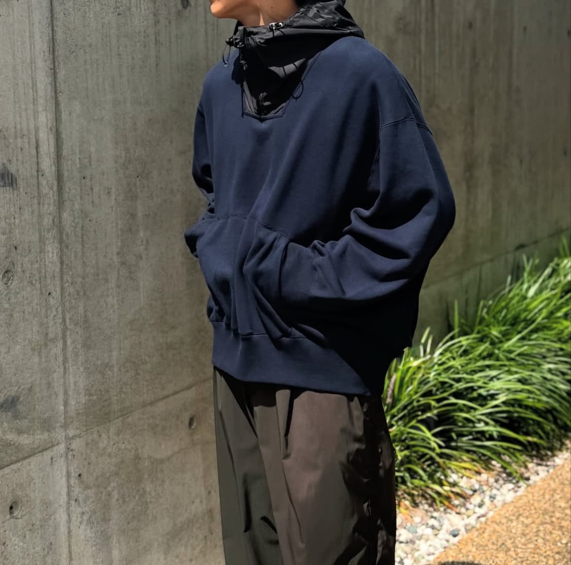 25ss KOLOR pullover half-zip sweat parka 상품이미지6