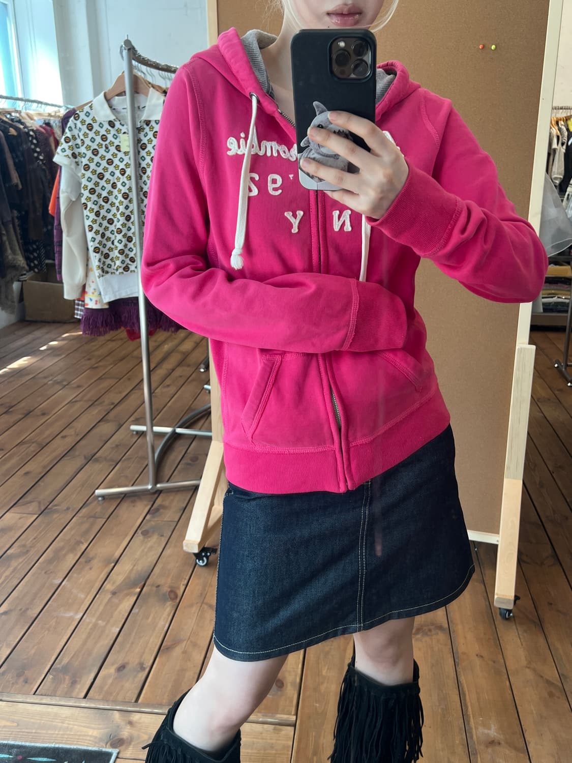 아베크롬비 딥 핑크 후드집업  상품이미지4