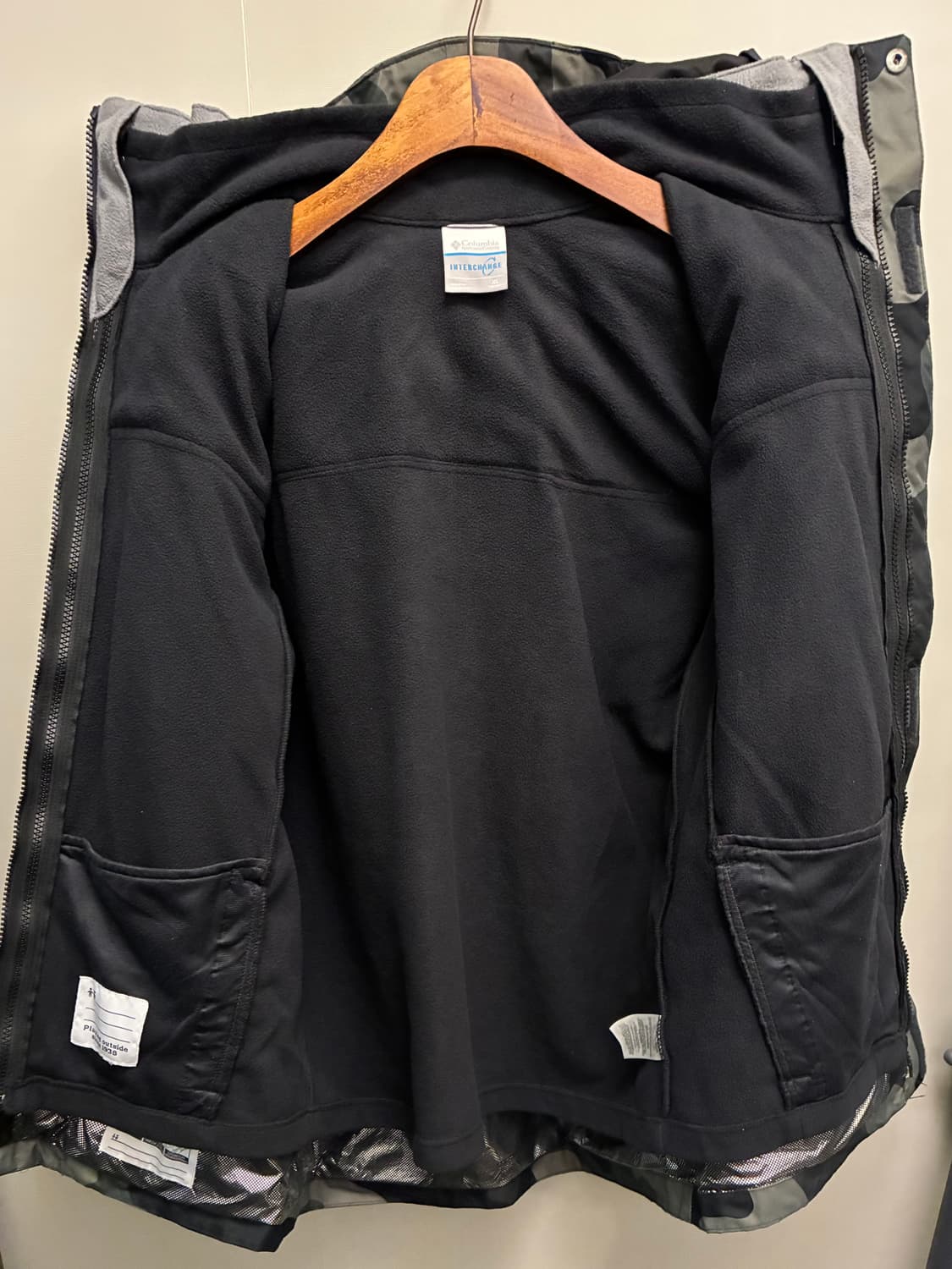 (L)컬럼비아 2 in 1 부가부 카모 옴니펙 플리스 바람막이자켓 점퍼 상품이미지9