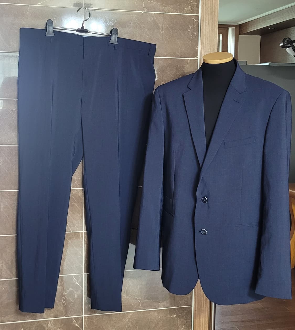 👔남성빅사이즈👔STCO 네이비 클래식핏 정장 세트 (115) 상품이미지1