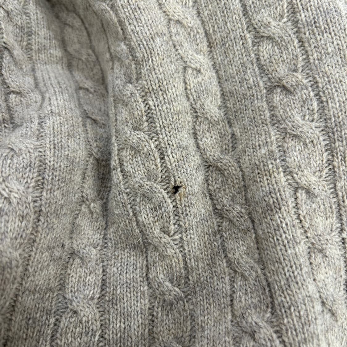 라코스테 베이지 꽈배기 니트  상품이미지3