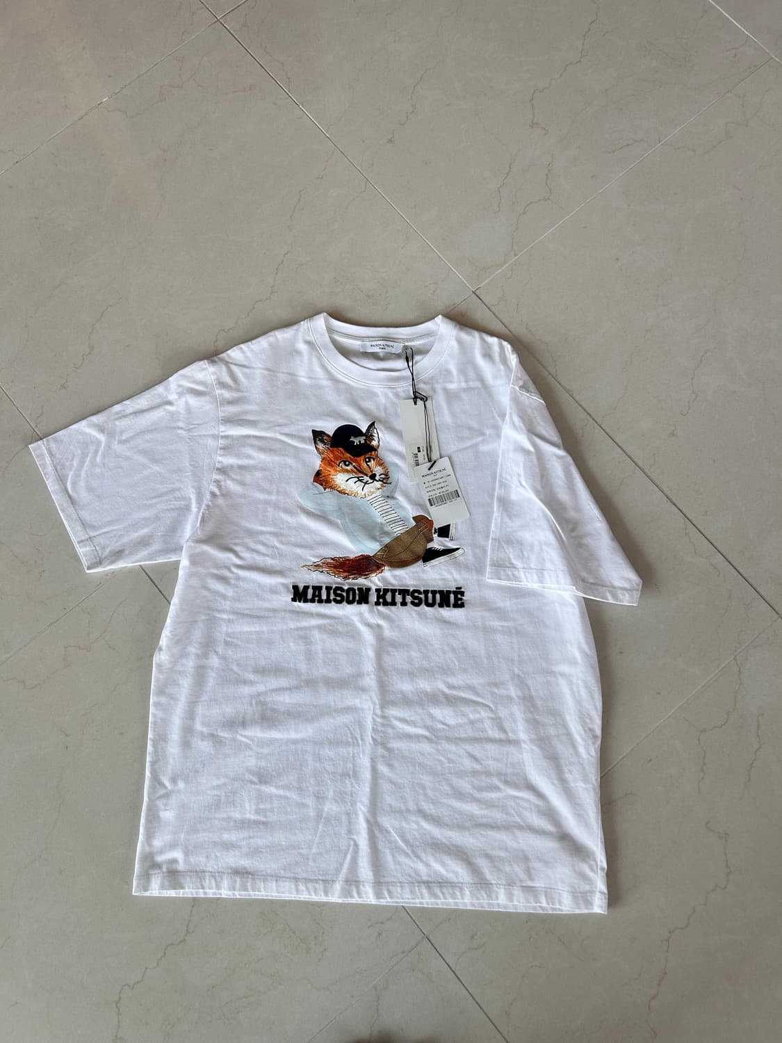 메종키츠네 폭스 자수 반팔티 M (새상품) 상품이미지6