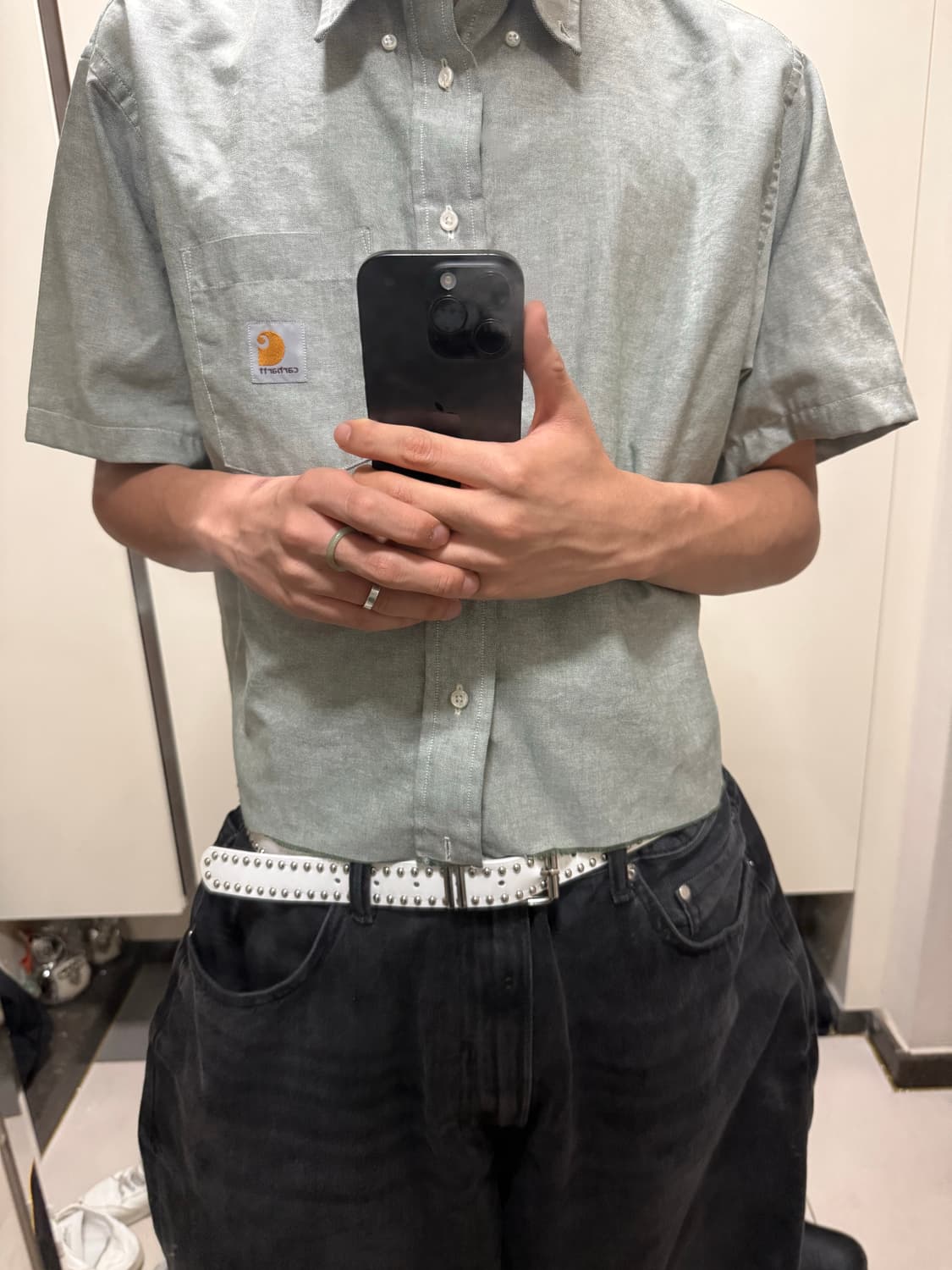 칼하트 워크셔츠 L(총장 컷팅) 상품이미지3