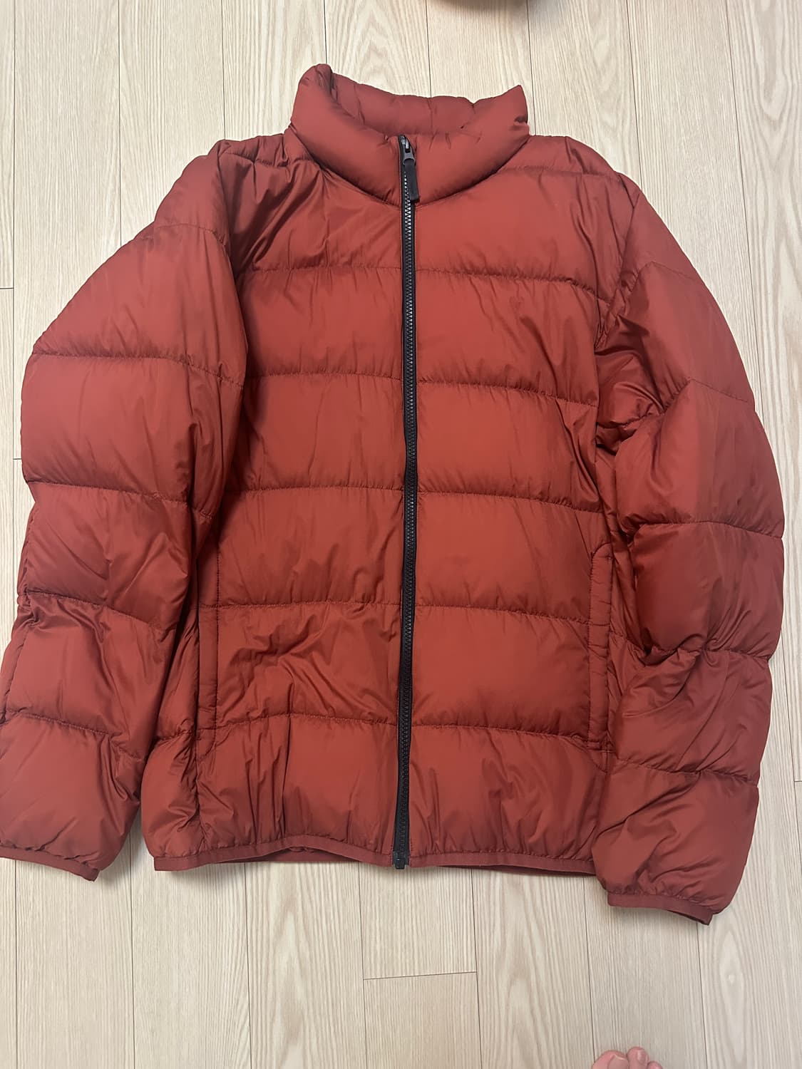 유니클로 경량 패딩 오렌지(l) 상품이미지1