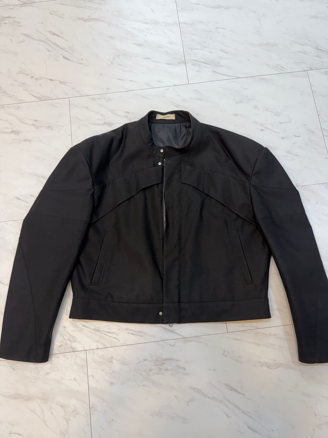 논노드 SS 크롭 라이더 자켓 매트블랙 상품이미지1